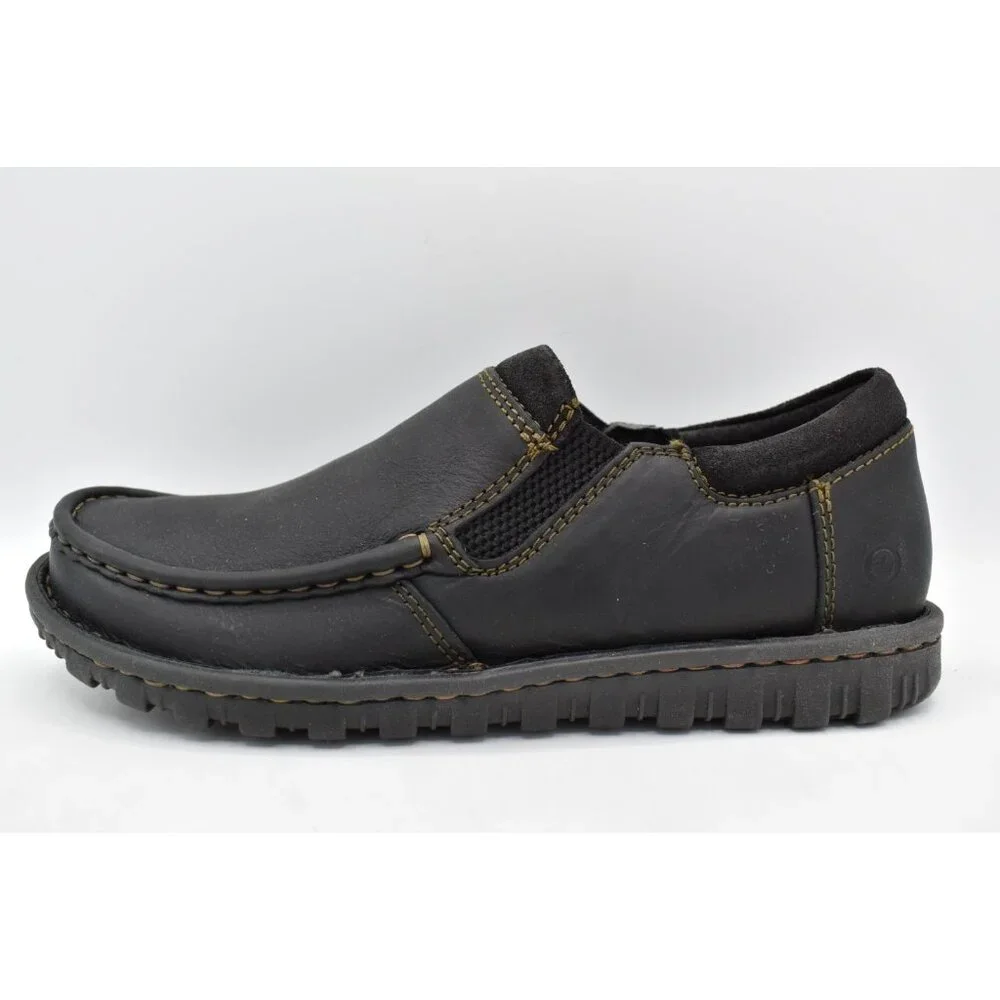 Born Mens‎ Size 8.5 Gudmund Black Full Grain Leather Slip On Casual Shoes